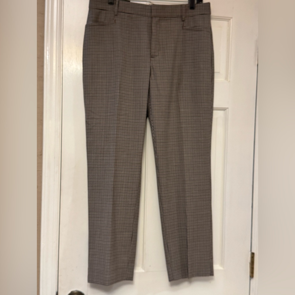 Banana Republic Women's Checkered Ankle Pants - Brown